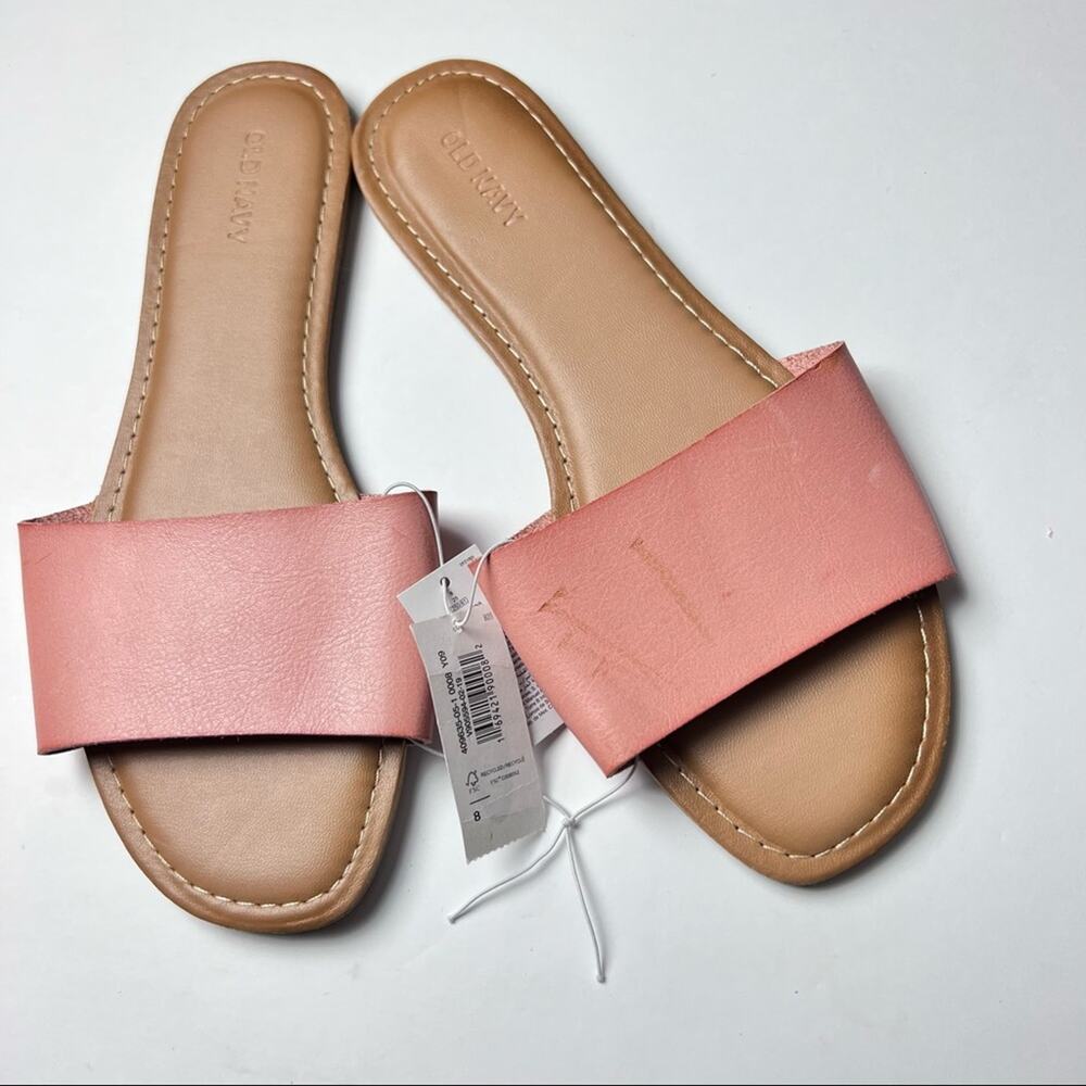 Old Navy Single Strap Slide Sandal Peachy Pink